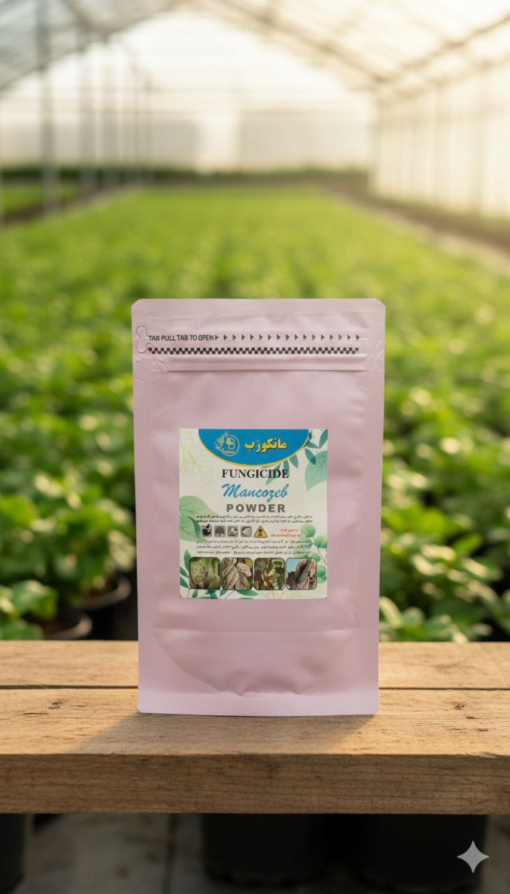 قارچ کش نیم کیلویی مانکوزب تماسی با طیف گستره تاثیر گذاری و جلوگیری از خرابی گیاه | بیلچه طلا